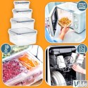 Zestaw 4 Pojemników Lunchbox Kwadrat Szczelny VILDE Mikrofala Zmywarka