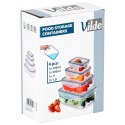 Zestaw 4 Pojemników Lunchbox Prostokąt Szczelny VILDE Mikrofala Zmywarka