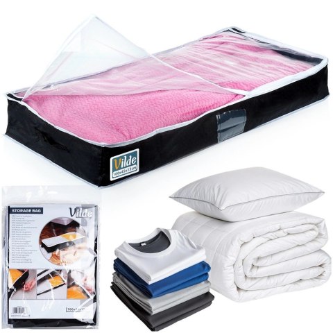 Pokrowiec na Pościel Duży Zamek Uchwyt 67 L VILDE Pod Łóżko 100 x 45 cm