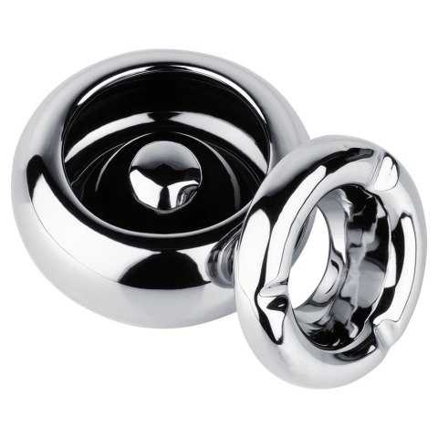 Popielniczka Okrągła Dolomit Srebrna Stołowa Błyszcząca 11 cm VILDE