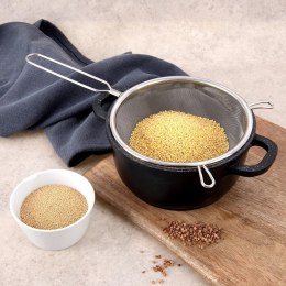 Sitko kuchenne stalowe z uchwytem 16 cm