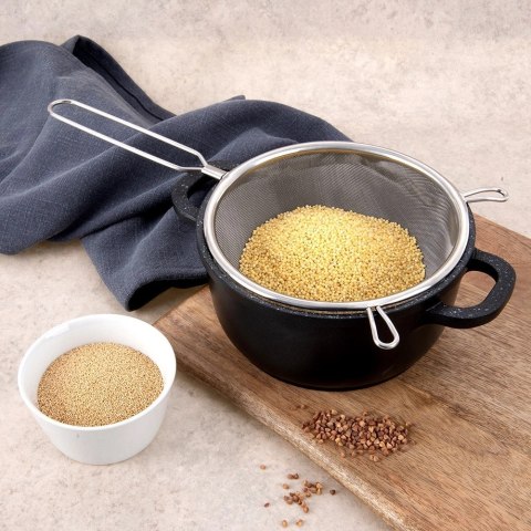 Sitko kuchenne stalowe z uchwytem 16 cm