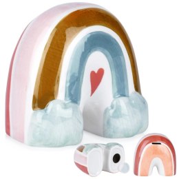 Skarbonka Ceramiczna Tęcza Prezent dla Dzieci Dorosłych VILDE 15x10x14,5 cm