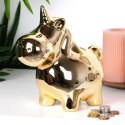 Skarbonka Ceramiczna Złota Lustrzana Jednorożec Prezent VILDE 18x10,5 cm