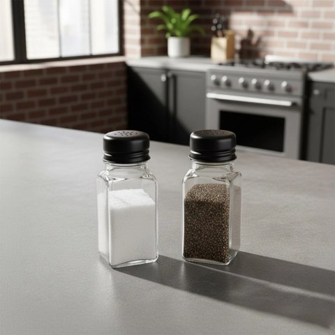 Solniczka i pieprzniczka szklana 80 ml 2 szt.