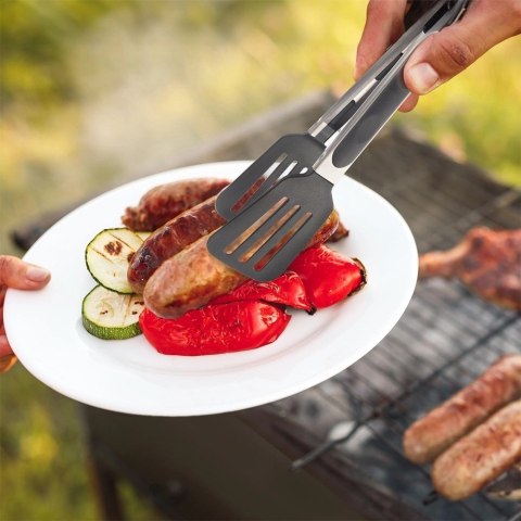 Szczypce Kuchenne z Blokadą Termoplastyczne Czarne 26 cm ORION