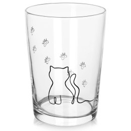 Szklanka Dekoracyjna z Grafiką KOTEK do Napojów i Mleka 500 ml ORION