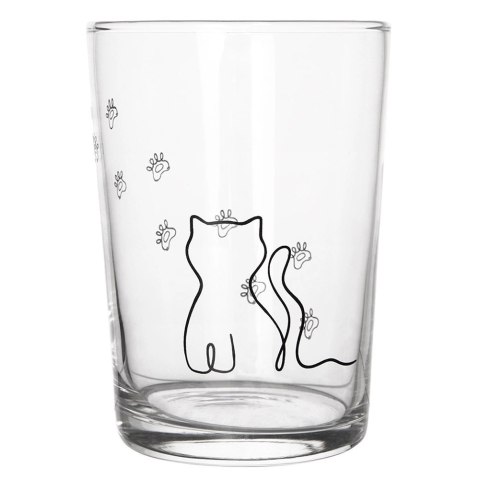 Szklanka Dekoracyjna z Grafiką KOTEK do Napojów i Mleka 500 ml ORION