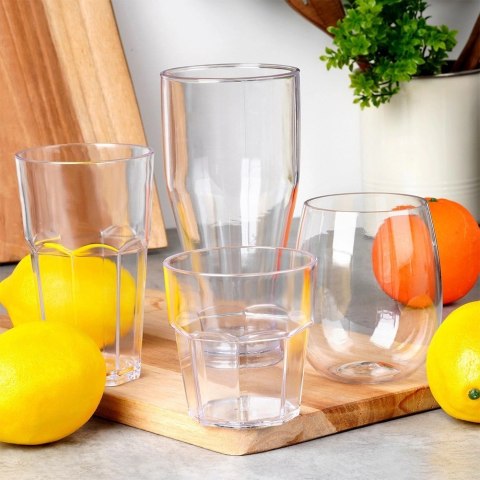 Szklanka na Napoje Akrylowa 275 ml VILDE Nietłukąca do Zmywarki 8 x 8 cm