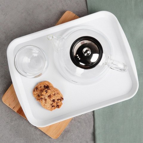 Taca do Serwowania Plastikowa Antypoślizgowa 35,5 x 27 cm ORION Biała