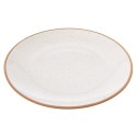 Talerz Deserowy Ceramiczny Beżowy 20 cm ORION Kamionkowy Brzeg Zmywarka