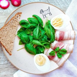 Talerz Deserowy Ceramiczny Beżowy 20 cm ORION Pies Efektowny Dekor