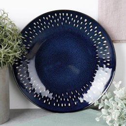 Talerz Deserowy Ceramiczny Granatowy 22 cm SIAKI COLLECTION Gres Łezka