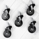 Kółka do Fotela Kauczukowe Obrotowe VILDE 5 cm Śr. 11 mm 5 szt.