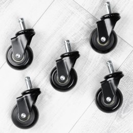 Kółka do Fotela Kauczukowe Obrotowe VILDE 5 cm Śr. 11 mm 5 szt.