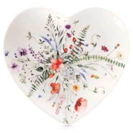 Talerz deserowy porcelanowy serce MAKI 17,5x17 cm