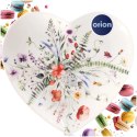 Talerz deserowy porcelanowy serce MAKI 17,5x17 cm