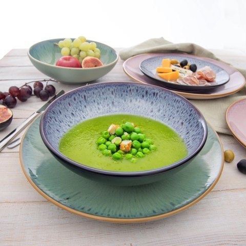 Talerz Obiadowy Głęboki Ceramiczny Fioletowy GLAZE 900 ml ORION