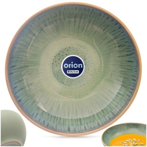 Talerz Obiadowy Głęboki Ceramiczny Zielony GLAZE 900 ml ORION