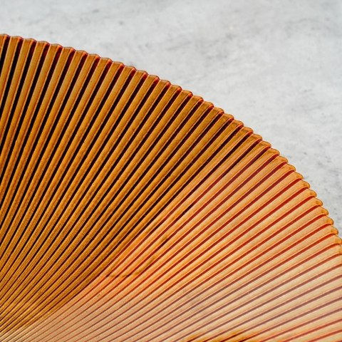 Talerz Obiadowy Płytki Szkło Bursztynowe 28 cm VILDE Wzór Promienie