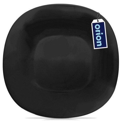 Talerz Obiadowy Płytki Szkło Czarne LUNA Kwadratowy 26,5 cm ORION