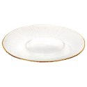 Patera Talerz Obiadowy Płytki Szkło Złoty VILDE 30 cm Kryształ