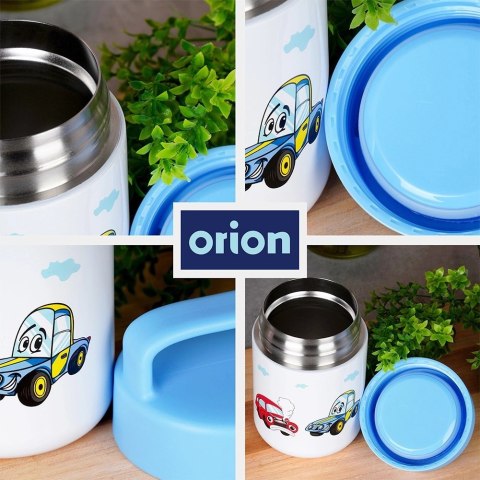 Termos Obiadowy Termiczny Stalowy Dziecięcy dla Dzieci Autka ORION 450ml