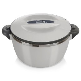 Termomisa Obiadowa TERMO Stalowa 2 L ORION Szary z Praktycznymi Uchwytami