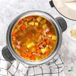 Termomisa Obiadowa Stalowa 3,5 L ORION Kremowy Duża do Transportu Posiłków