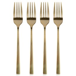 Widelczyki Deserowe Stal Złote 15 cm EXCELLENT HOUSEWARE Zestaw 4 szt.