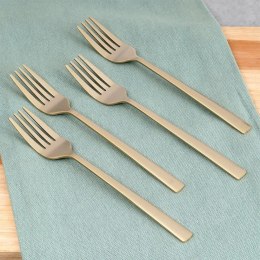 Widelczyki Deserowe Stal Złote 15 cm EXCELLENT HOUSEWARE Zestaw 4 szt.