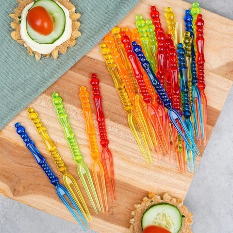 Widelczyki do Przekąsek 25 szt. ORION Wielorazowe Plastik 10,5 cm