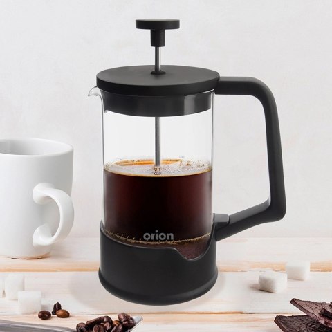 Zaparzacz Tłokowy 400 ml ORION BLACK French Press Szkło i Stal