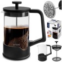 Zaparzacz Tłokowy 650 ml ORION BLACK French Press Szkło i Stal
