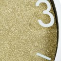 Zegar na Ścianie Ścienny Złoty Biały Dekoracyjny Brokatowy VILDE 29,5 cm