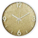 Zegar na Ścianie Ścienny Złoty Biały Dekoracyjny Brokatowy VILDE 29,5 cm