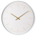 Zegar Ścienny 50 cm VILDE Okrągły Biały Duży Złote Wskazówki Cichy