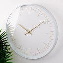 Zegar Ścienny 50 cm VILDE Okrągły Biały Duży Złote Wskazówki Cichy