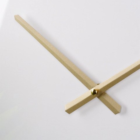 Zegar Ścienny 50 cm VILDE Okrągły Biały Duży Złote Wskazówki Cichy