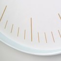 Zegar Ścienny 50 cm VILDE Okrągły Biały Duży Złote Wskazówki Cichy