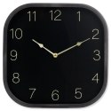 Zegar Ścienny 30 cm VILDE Kwadratowy Czarno-Złoty Tworzywo Ozdobny