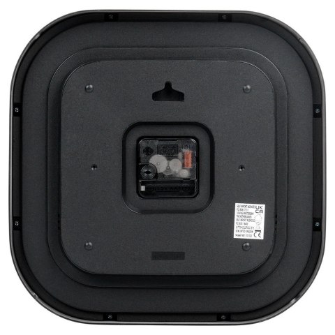 Zegar Ścienny 30 cm VILDE Kwadratowy Czarno-Złoty Tworzywo Ozdobny