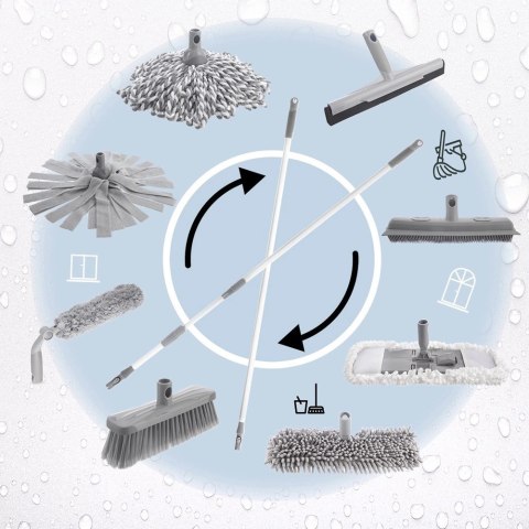 Kij do Mopa Miotły CLEAN SYSTEM Teleskopowy 94-158 cm Stalowy