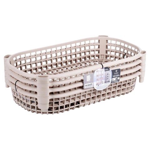 Organizer na Kółkach Beżowy EXCELLENT HOUSEWARE 4-Poziomowy 46x26x79 cm