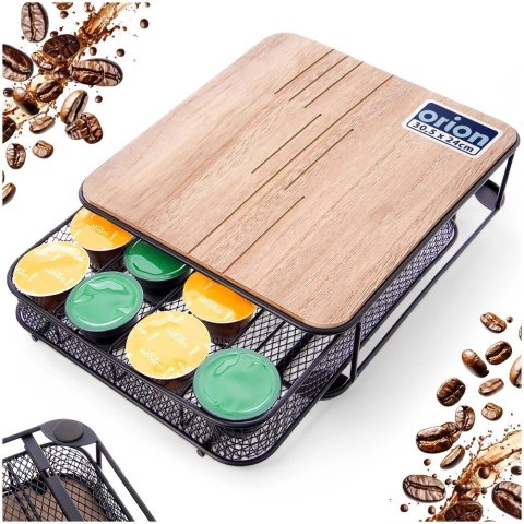 Pojemnik na Kapsułki do Kawy Metalowy 30,5 x 24 x 6,5 cm ORION Czarny Loft