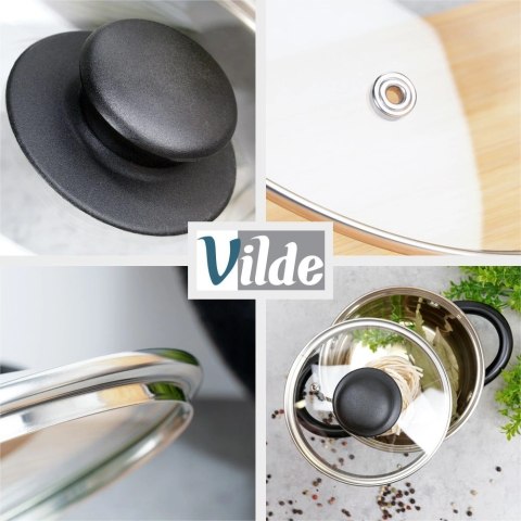 Pokrywka Szklana Żaroodporna Odpowietrznik 12 cm VILDE Zmywarka