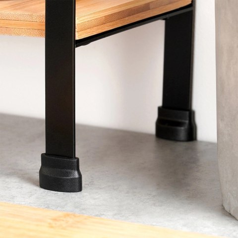 Półka Kuchenna Drewniana Narożna 2 Poziomy Bambus 335 cm VILDE