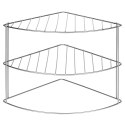 Półka Kuchenna Metalowa Narożna Szara 23 x 23 cm SG 3 Poziomy