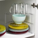 Półka Kuchenna Metalowa Narożna Szara 23 x 23 cm SG 3 Poziomy