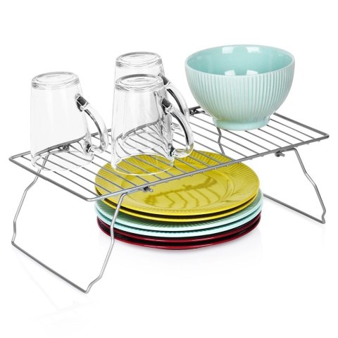 Półka Kuchenna Metalowa Składana Szara 37 x 21 cm SG Organizator